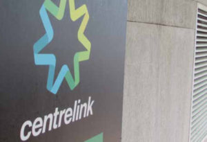 Centrelink logo on a building.