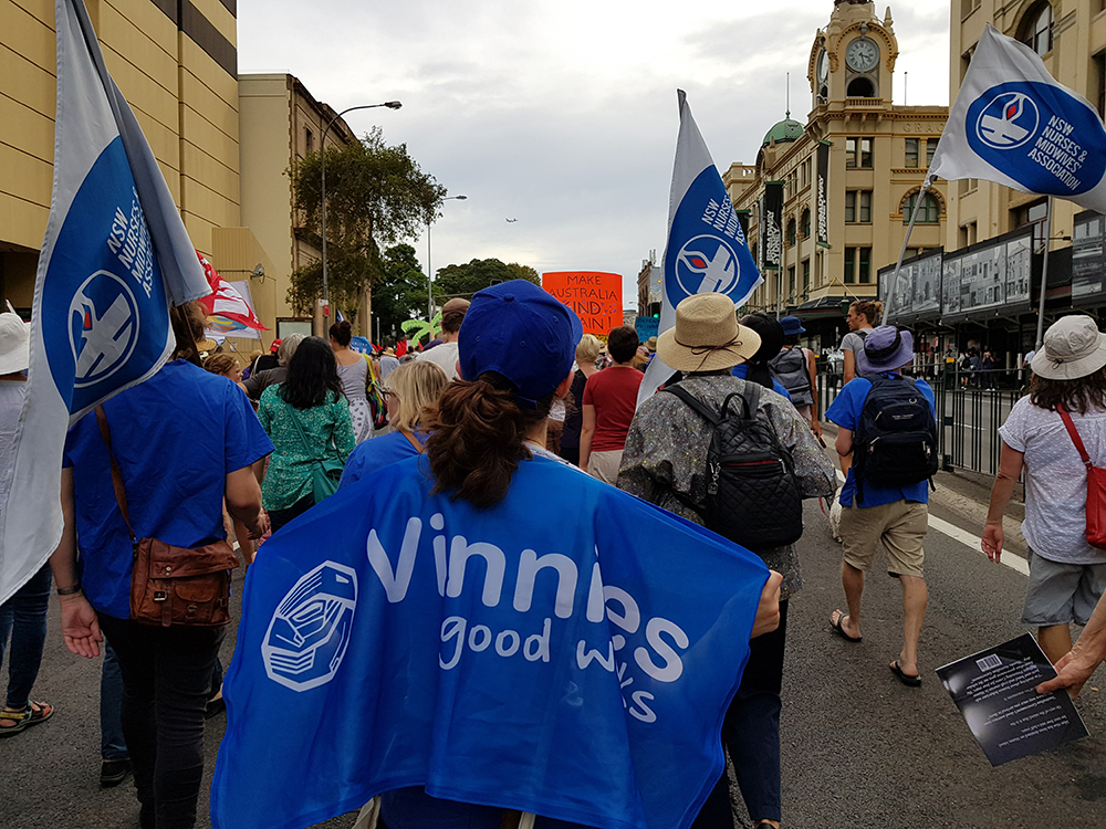 Protest march in Sydney, 2018.