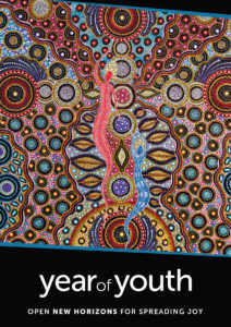 Year of Youth poster with Aboriginal Artwork.